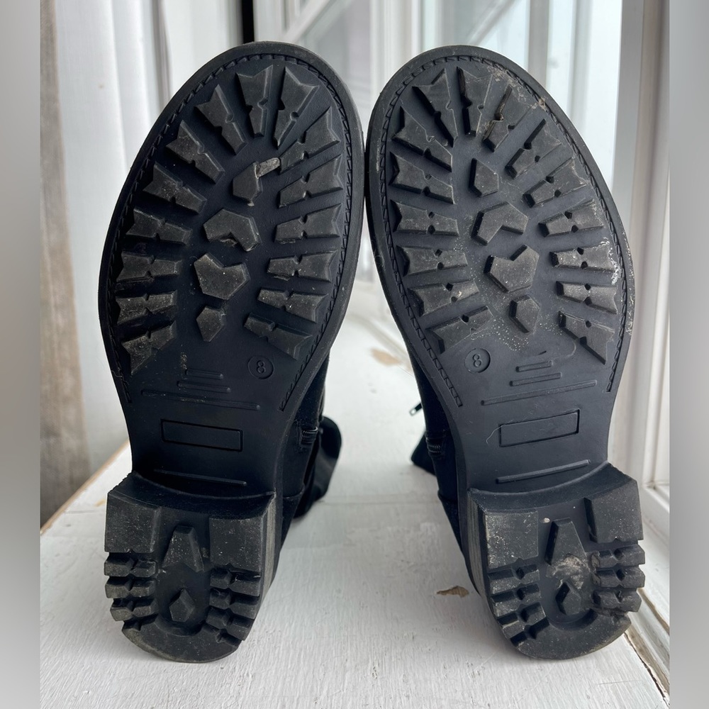 Black boots with embellishments